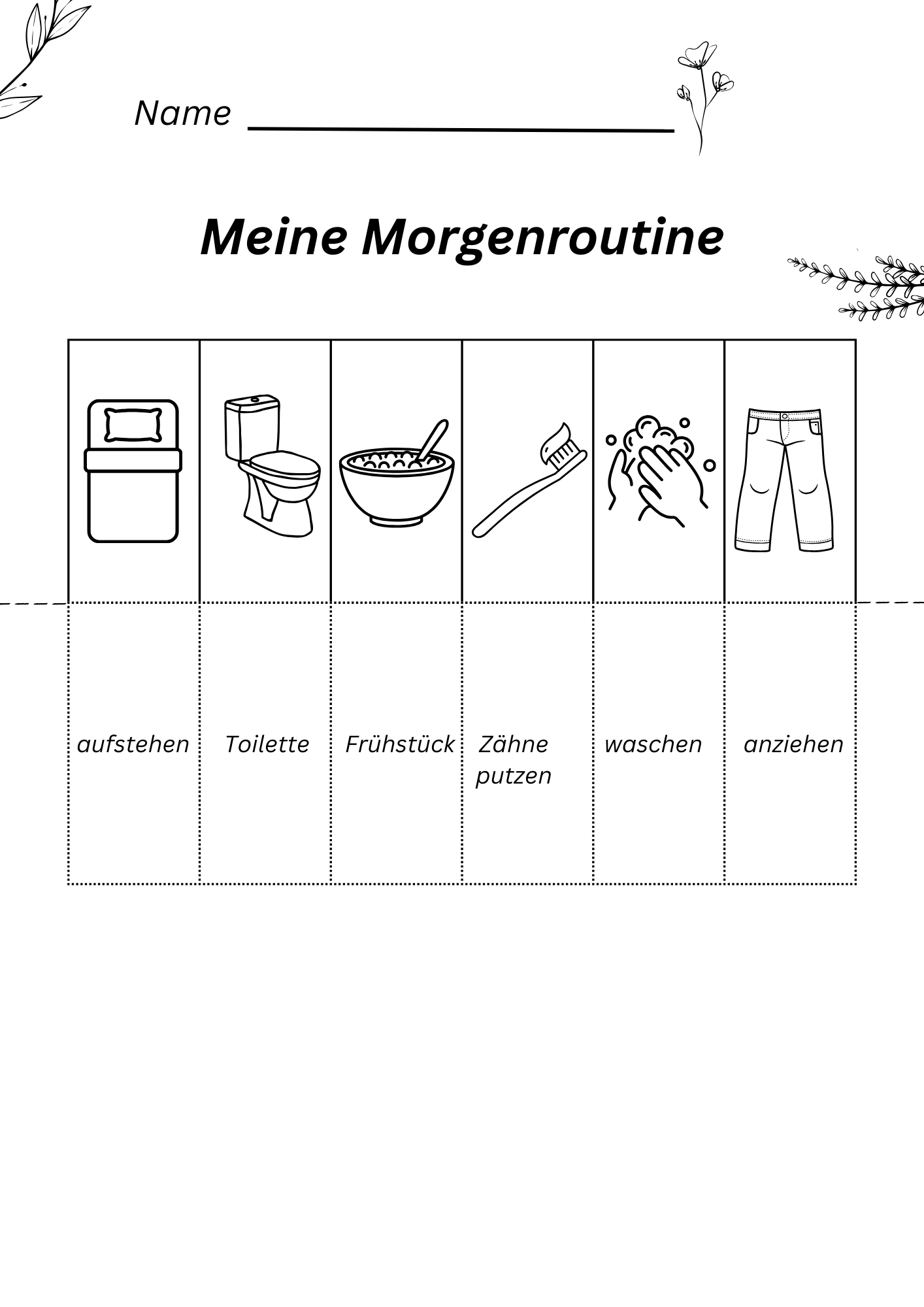 Morgenroutine für Kinder- kostenlose Druckvorlage! - Das Leben mit Kids